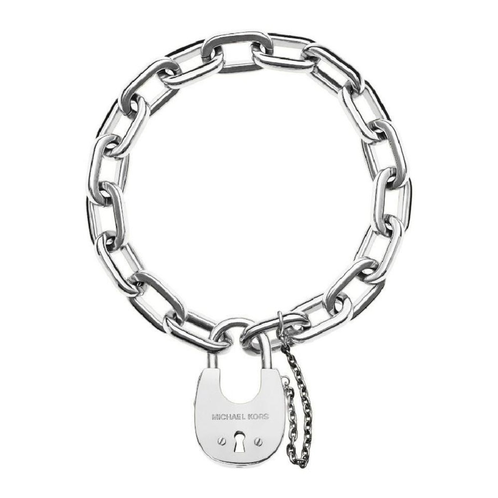 ⛓ Michael Kors Silver Chain Charm Lock Bracelet